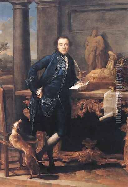 Portrait Of Charles Crowle 1761-62 Oil Painting - Pompeo Gerolamo Batoni