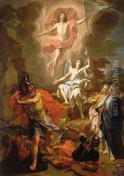 The Resurrection of Christ, 1700 Oil Painting - Noel Coypel
