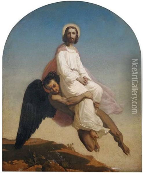Die Versuchung Christi Oil Painting - Anselm Friedrich Feuerbach