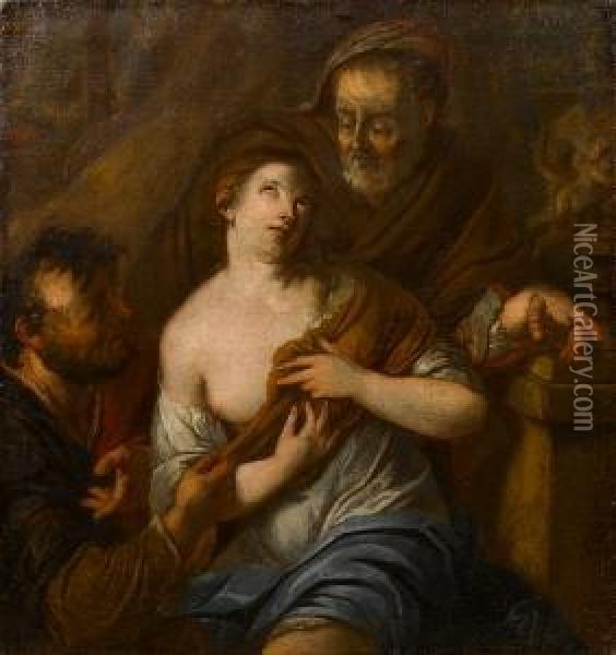 Susannah And The Elders Oil Painting - Johannes I Voorhout