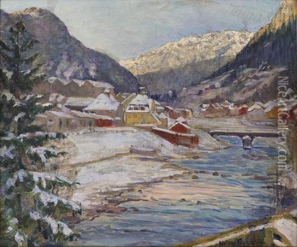 Fra Rjukan Oil Painting - Helene Gundersen