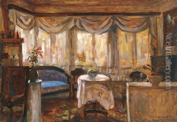 Salon Oil Painting - Bela Ivanyi Gruenwald