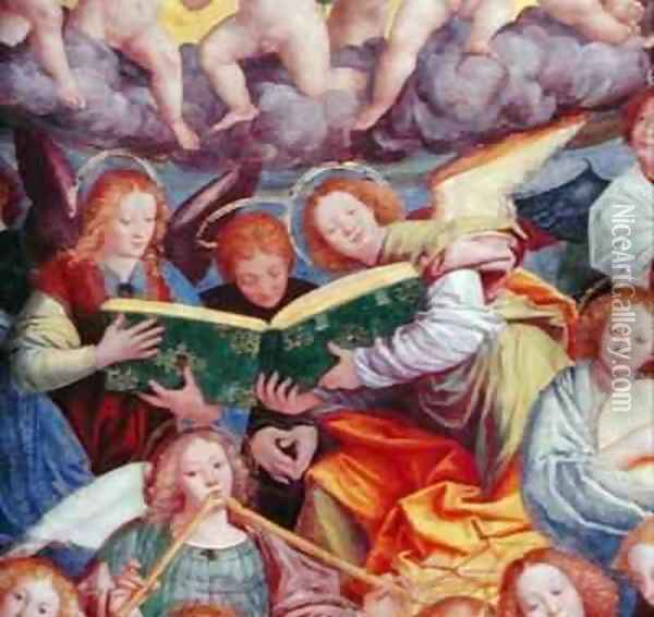The Concert of Angels 14 Oil Painting - Gaudenzio Ferrari