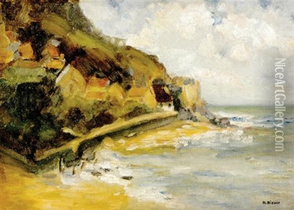 Brunswick Bay, North Yorkshire Oil Painting - Henry Bishop