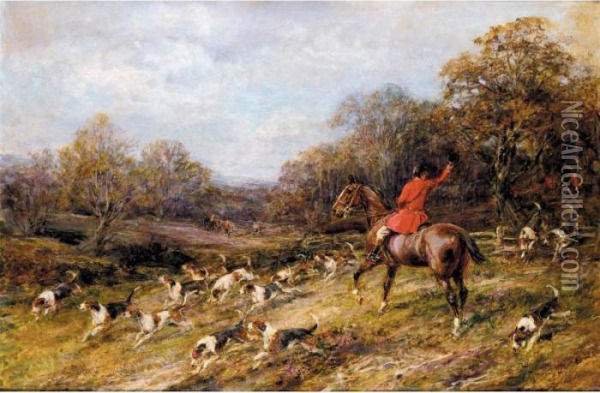 The Chase Oil Painting - Heywood Hardy