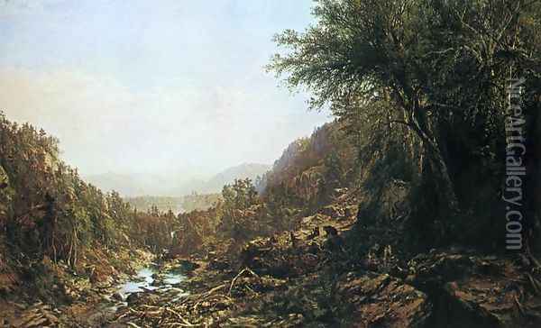 The Adirondacks Oil Painting - James McDougal Hart