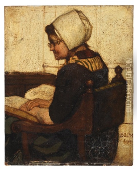 Lesende Frau Oil Painting - Matthijs Maris
