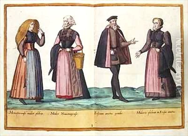 Sixteenth century costumes from 'Omnium Poene Gentium Imagines' 12 Oil Painting - Abraham de Bruyn