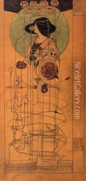 Part Seen, Part Imagined Oil Painting - Charles Rennie Mackintosh