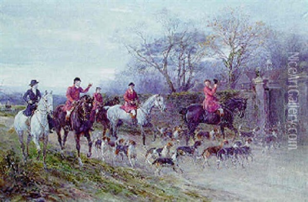 A Thanks To The Huntsman Oil Painting - Heywood Hardy