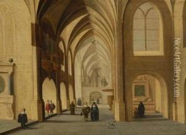 Gotisches
 Kircheninterieur Oil Painting - Hans Juriaensz. Van Baden