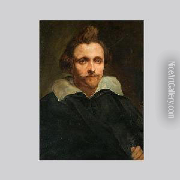 Copy After Anthony Vandyke. Portrait Of A Man Oil Painting - Detleff Sammann