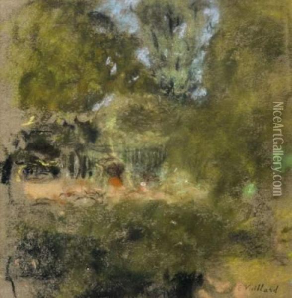 Paysage Aux Clayes Oil Painting - Jean-Edouard Vuillard