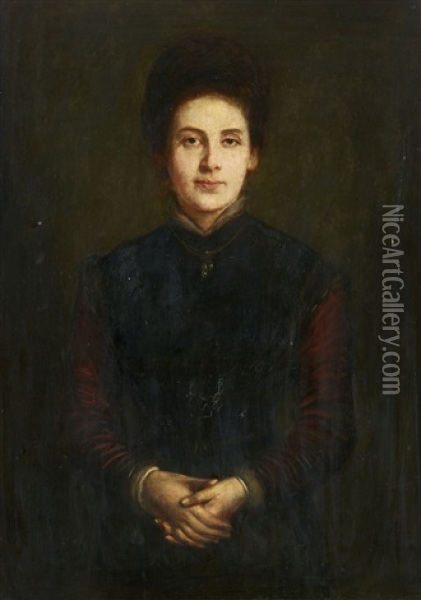 Portrait Of A Lady Oil Painting - Franz Seraph von Lenbach