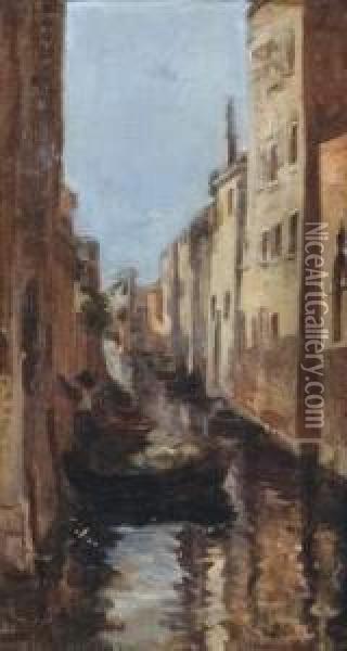Canal De Venise Oil Painting - Jean Daniel Ihly