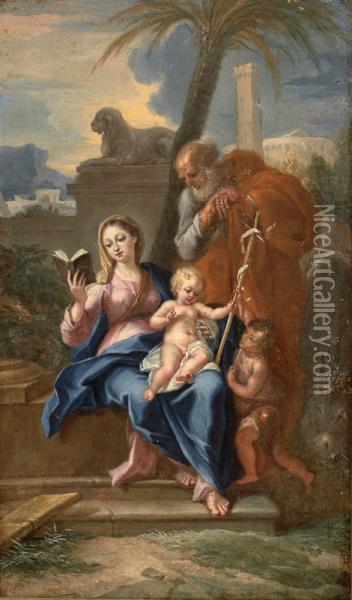 Holy Family Oil Painting - Corrado Giaquinto