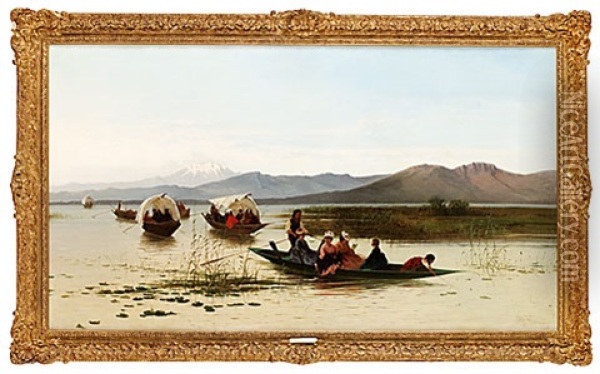 Barche Sulla Laguna Oil Painting - Achille Formis