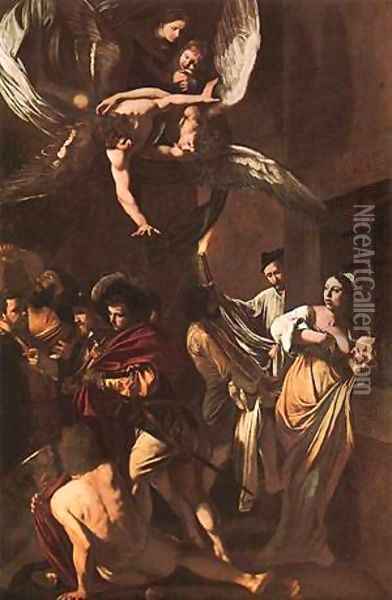 The Seven Acts of Mercy Oil Painting - Michelangelo Merisi Da Caravaggio