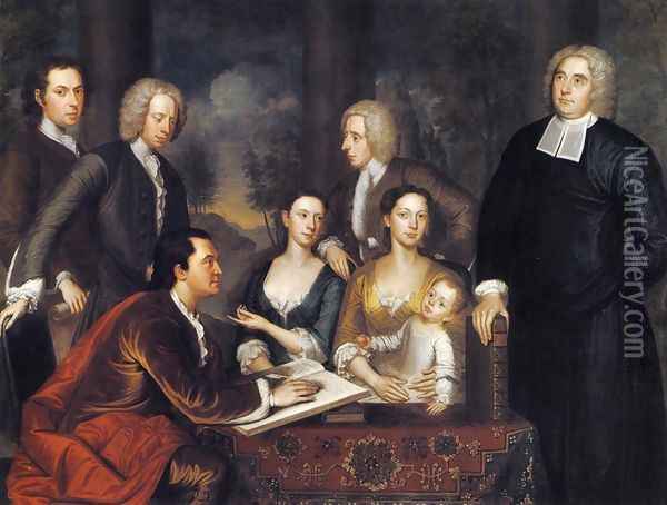 Bishop Berkeley and his Family 1729 Oil Painting - John Smibert