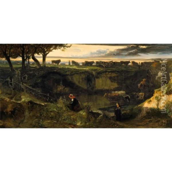 La Plaine De Montfort-l'amaury Oil Painting - Louis-Godefroy Jadin