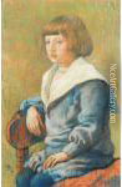Portrait D'enfant Oil Painting - Theo van Rysselberghe