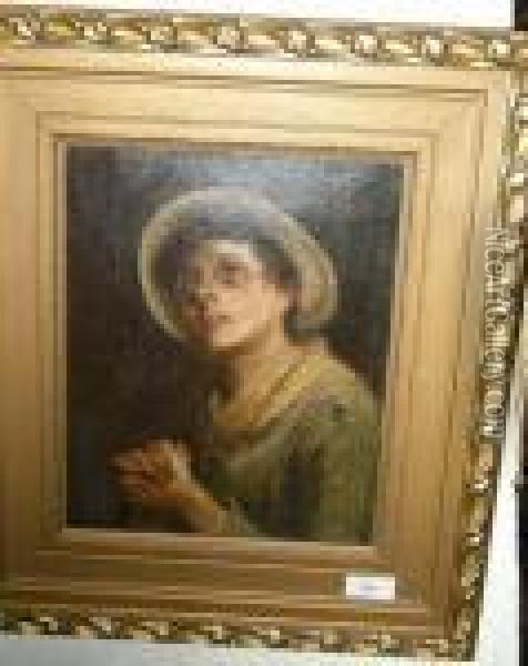 Portrait Of Lilian Oil Painting - William Harris Weatherhead