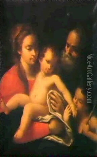 Die Hl. Familie Oil Painting -  Correggio