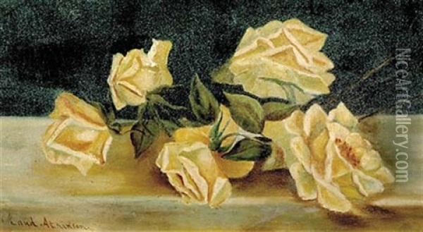 Rose Still Life Oil Painting - Maud Tindal Atkinson
