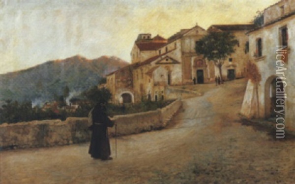 Vita Al Paese, 1897 Oil Painting - Francesco Paolo Diodati