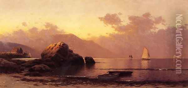 Misty Day, Grand Manan Oil Painting - Alfred Thompson Bricher