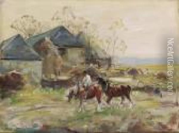 Returning Home Oil Painting - George Smith