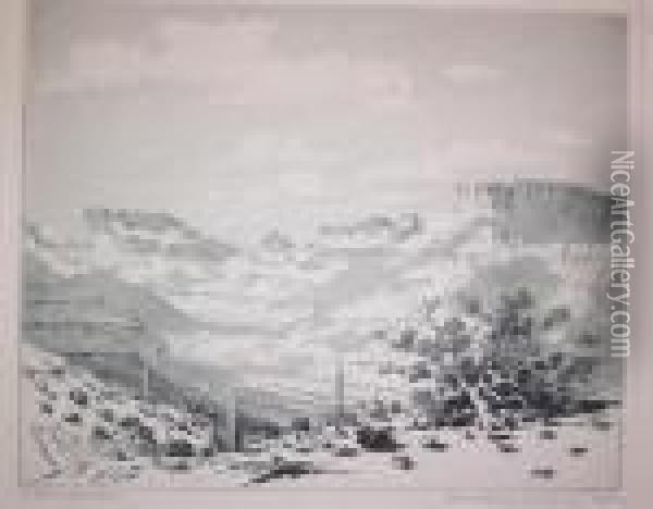 Cloud Shadows - Apache Trail - Arizona Oil Painting - George Elbert Burr