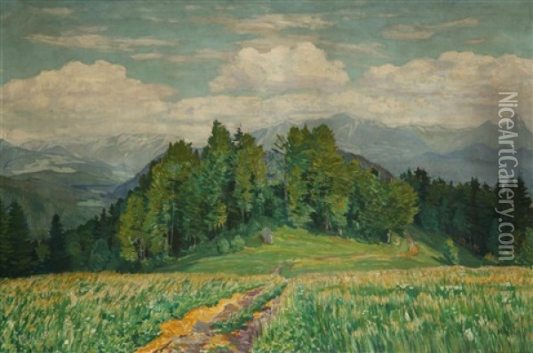 Szene Aus Der Hohen Tatra Oil Painting - Antonin Hudecek