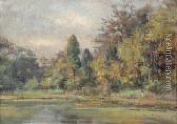 'l'automne' Oil Painting - Louis Van Engelen