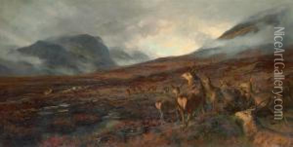 The Approach Of Bealloch-na-ba, Applecross Oil Painting - Henry William Banks Davis, R.A.