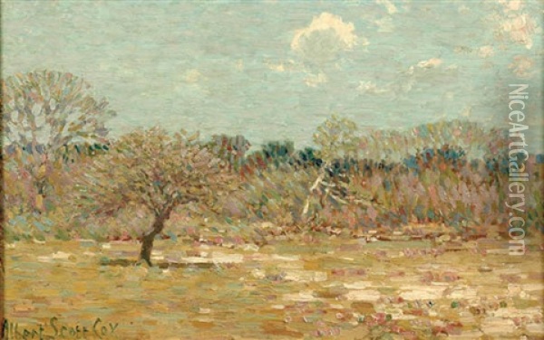 Orchard Spring Landscape Oil Painting - Albert Scott Cox