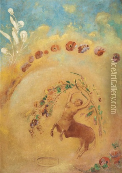 La Danse Du Centaure Oil Painting - Odilon Redon