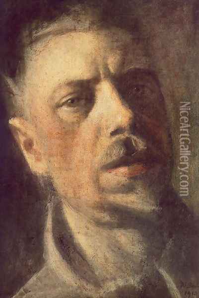 Self-portrait 1913 Oil Painting - Janos Nagy Balogh
