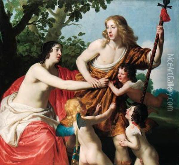 Venus And Adonis Oil Painting - Gerrit Van Honthorst