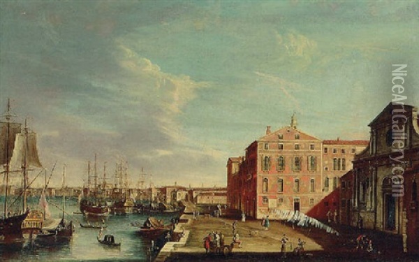 The Riva Degli Schiavoni, Venice, Looking West Oil Painting -  Master of the Langmatt Foundation Views