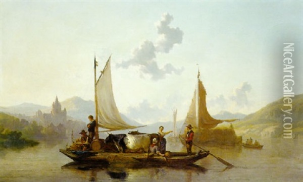 Passage Du Bac Oil Painting - A. de Bylant