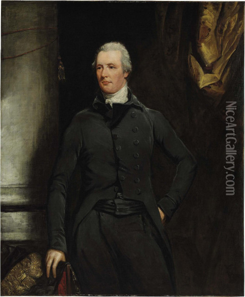 Portrait Of The Right Honorable William Pitt Oil Painting - John Hoppner