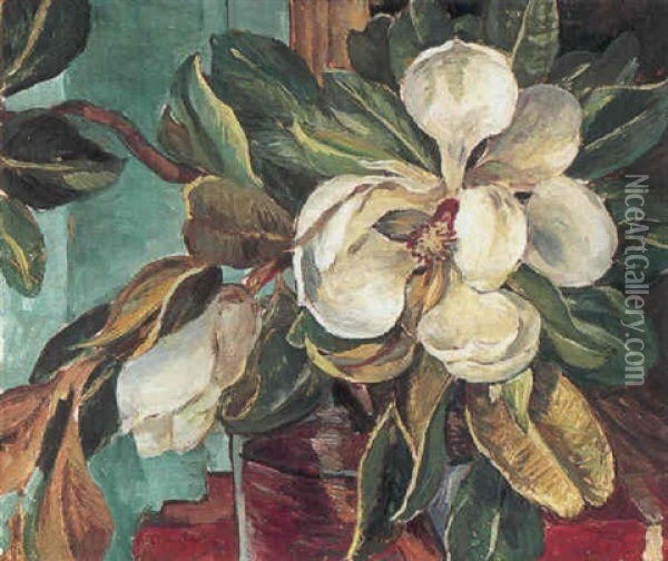Magnolia Blossoms Oil Painting - Paul Dougherty