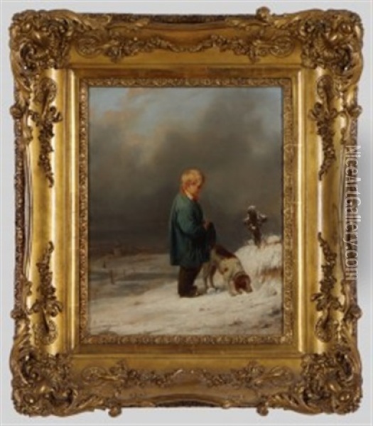 Abschied Im Winter Oil Painting - Louis Somers