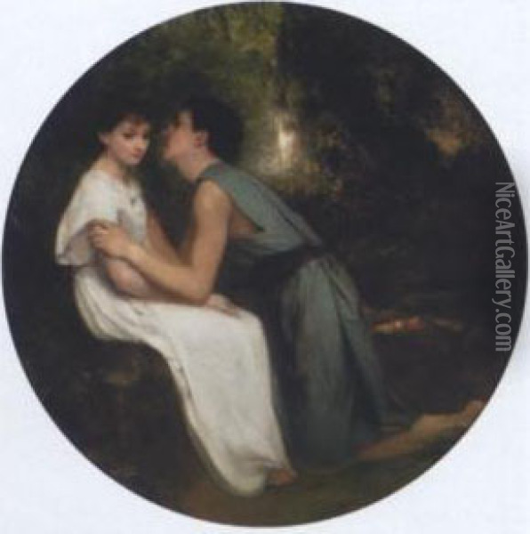 Idylle Oil Painting - Emile Levy