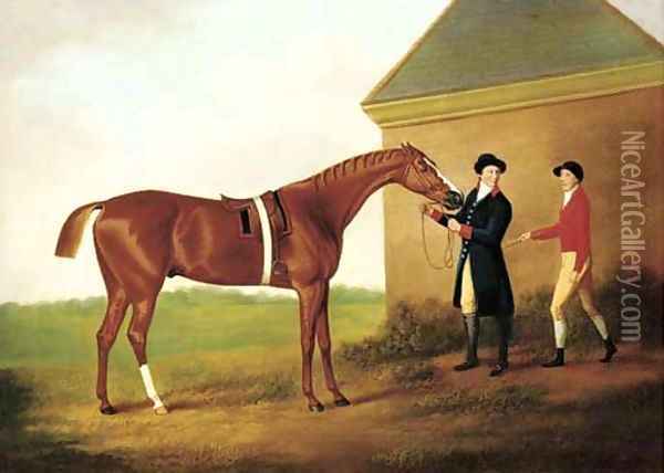 Eclipse, with jockey and groom Oil Painting - Daniel Clowes