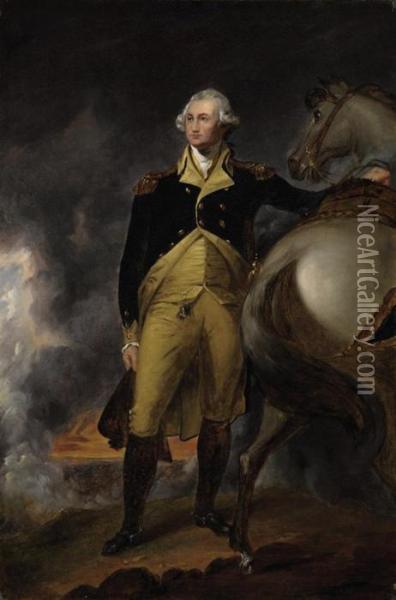 Portrait Of George Washington At Dorchester Heights Oil Painting - Gilbert Stuart