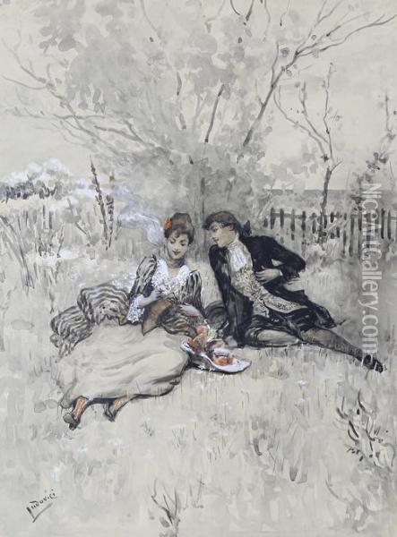 The Picnic Oil Painting - Albert Ludovici