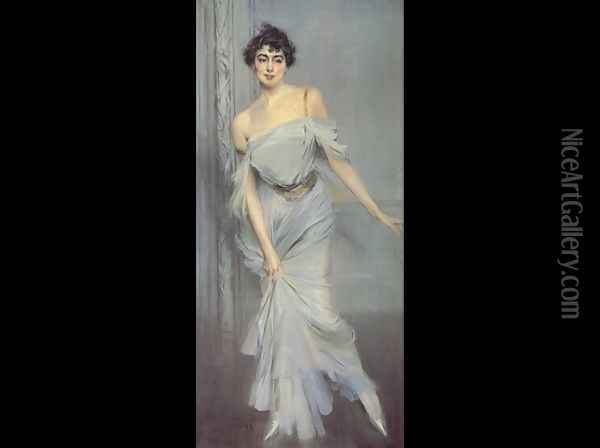 Madame Charles Max Oil Painting - Giovanni Boldini