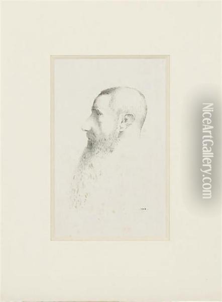 Portrait Du Critique D'art, Roger Marx (mellerio 196) Oil Painting - Odilon Redon